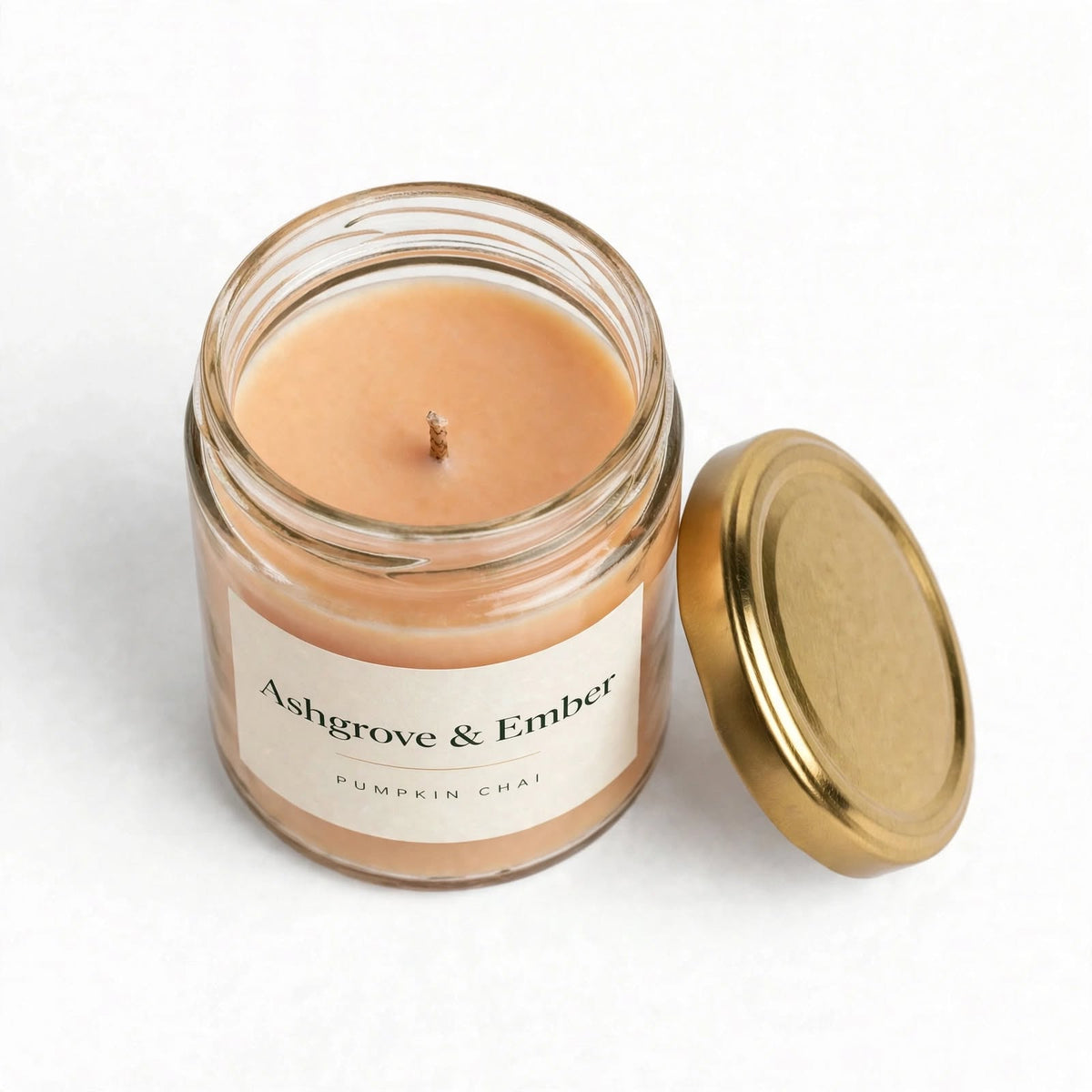 Ashgrove & Ember Pumpkin Chai Scented Soy Candle, 8 oz