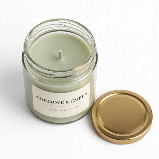 Ashgrove & Ember Eucalyptus Mint Scented Soy Candle, 8 oz
