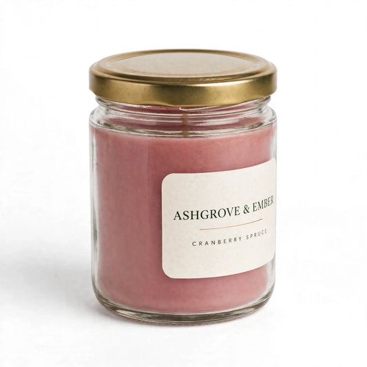 Ashgrove & Ember Cranberry Spruce Scented Soy Candle, 8 oz