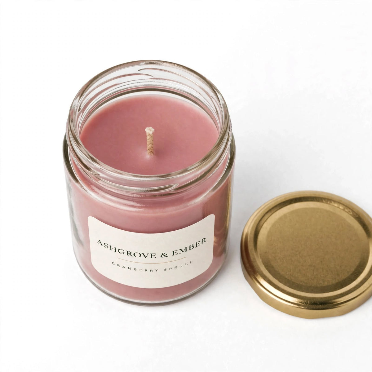 Ashgrove & Ember Cranberry Spruce Scented Soy Candle, 8 oz