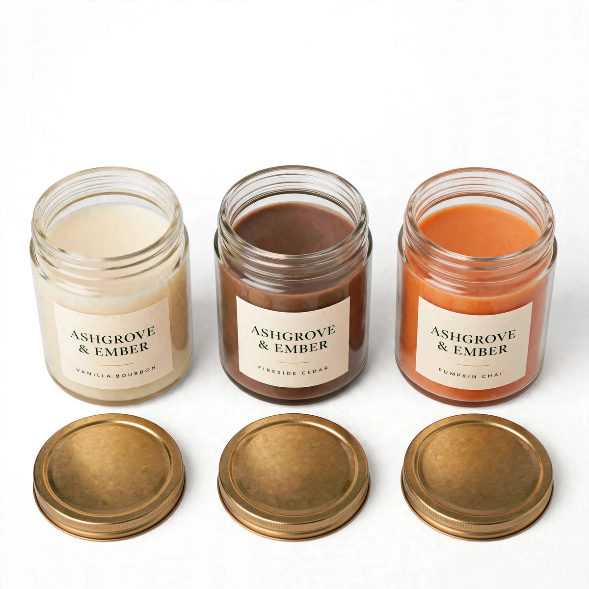 Ashgrove & Ember Scented Soy Candle Trio Gift Set, 3 x 8 oz