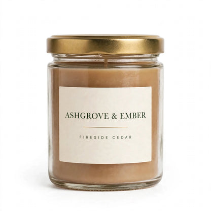 Ashgrove & Ember Fireside Cedar Scented Soy Candle, 8 oz