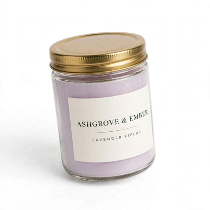 Ashgrove & Ember Lavender Fields Scented Soy Candle, 8 oz