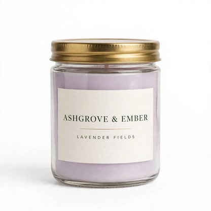 Ashgrove & Ember Lavender Fields Scented Soy Candle, 8 oz