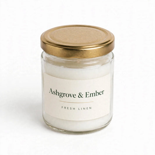 Ashgrove & Ember Fresh Linen Scented Soy Candle, 8 oz