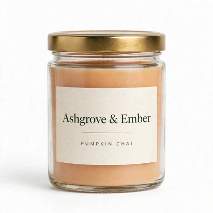 Ashgrove & Ember Pumpkin Chai Scented Soy Candle, 8 oz