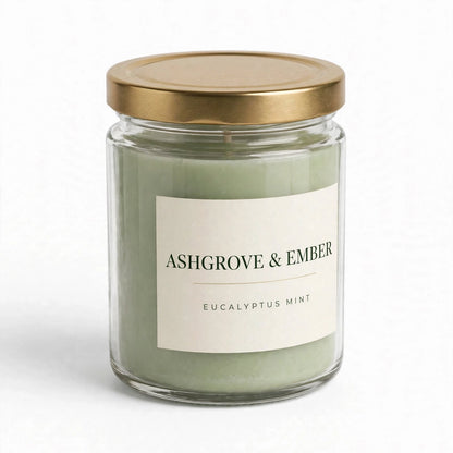 Ashgrove & Ember Eucalyptus Mint Scented Soy Candle, 8 oz