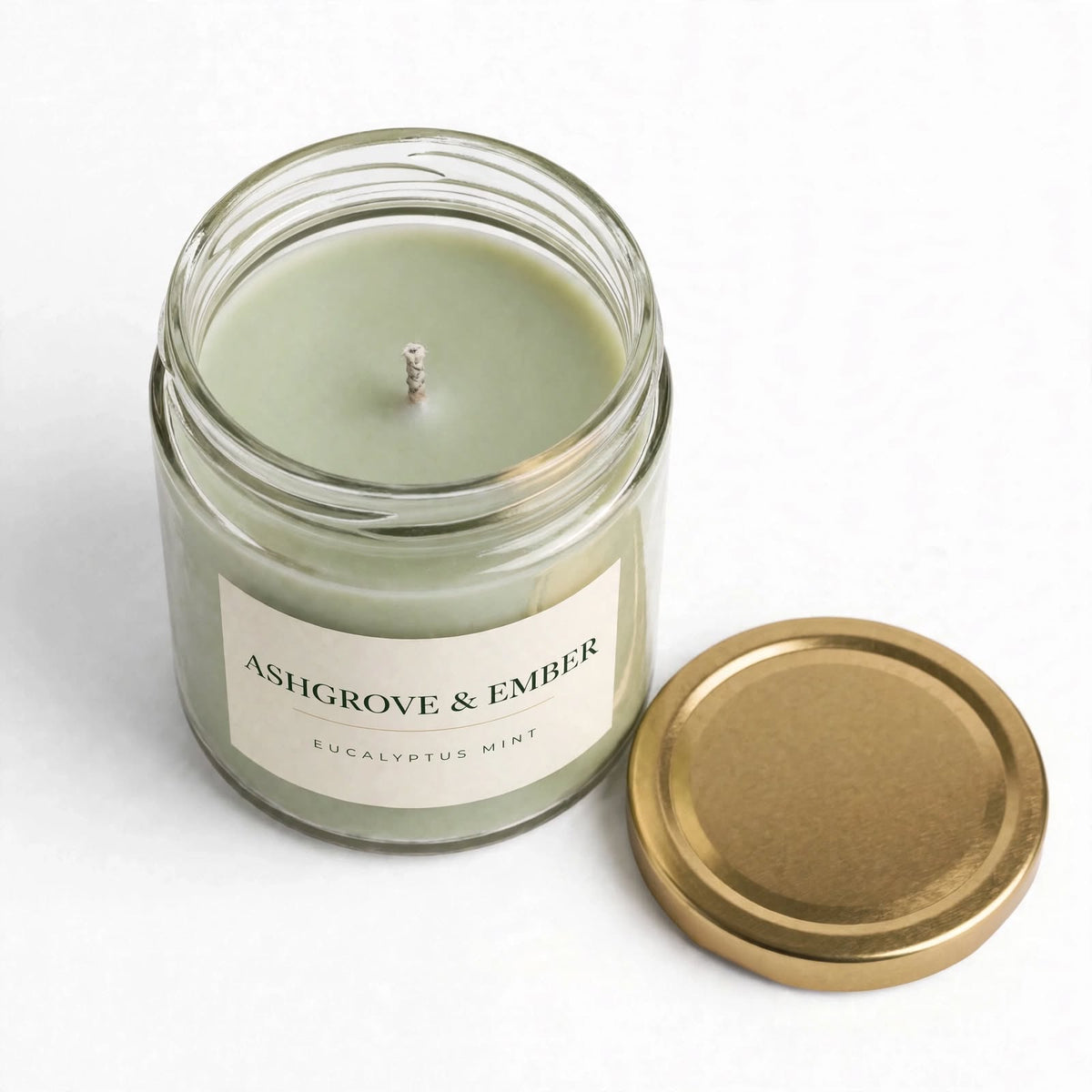Ashgrove & Ember Eucalyptus Mint Scented Soy Candle, 8 oz