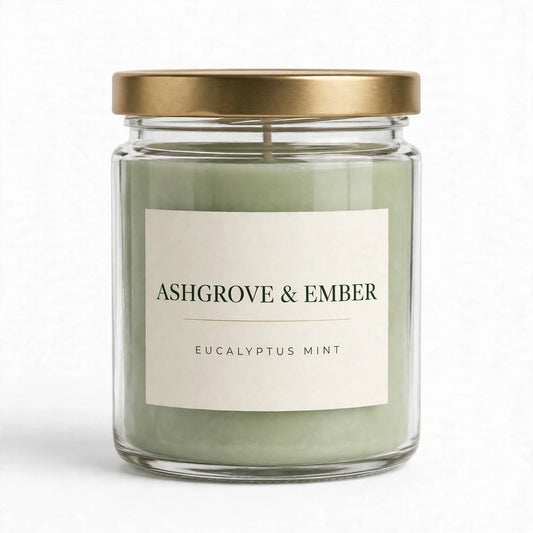Ashgrove & Ember Eucalyptus Mint Scented Soy Candle, 8 oz