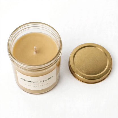 Ashgrove & Ember Sandalwood Amber Scented Soy Candle, 8 oz