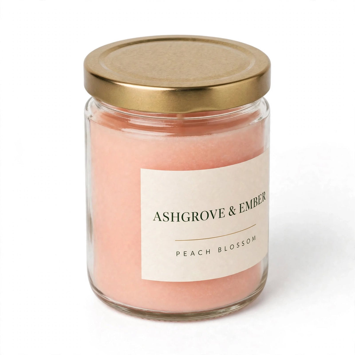 Ashgrove & Ember Peach Blossom Scented Soy Candle, 8 oz