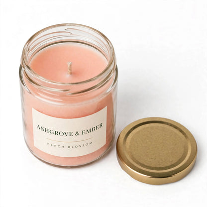 Ashgrove & Ember Peach Blossom Scented Soy Candle, 8 oz
