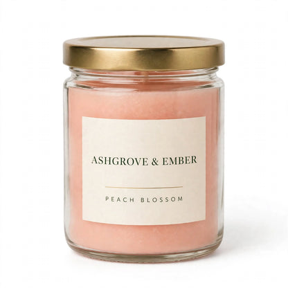 Ashgrove & Ember Peach Blossom Scented Soy Candle, 8 oz