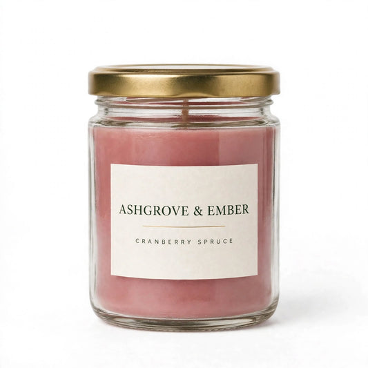 Ashgrove & Ember Cranberry Spruce Scented Soy Candle, 8 oz